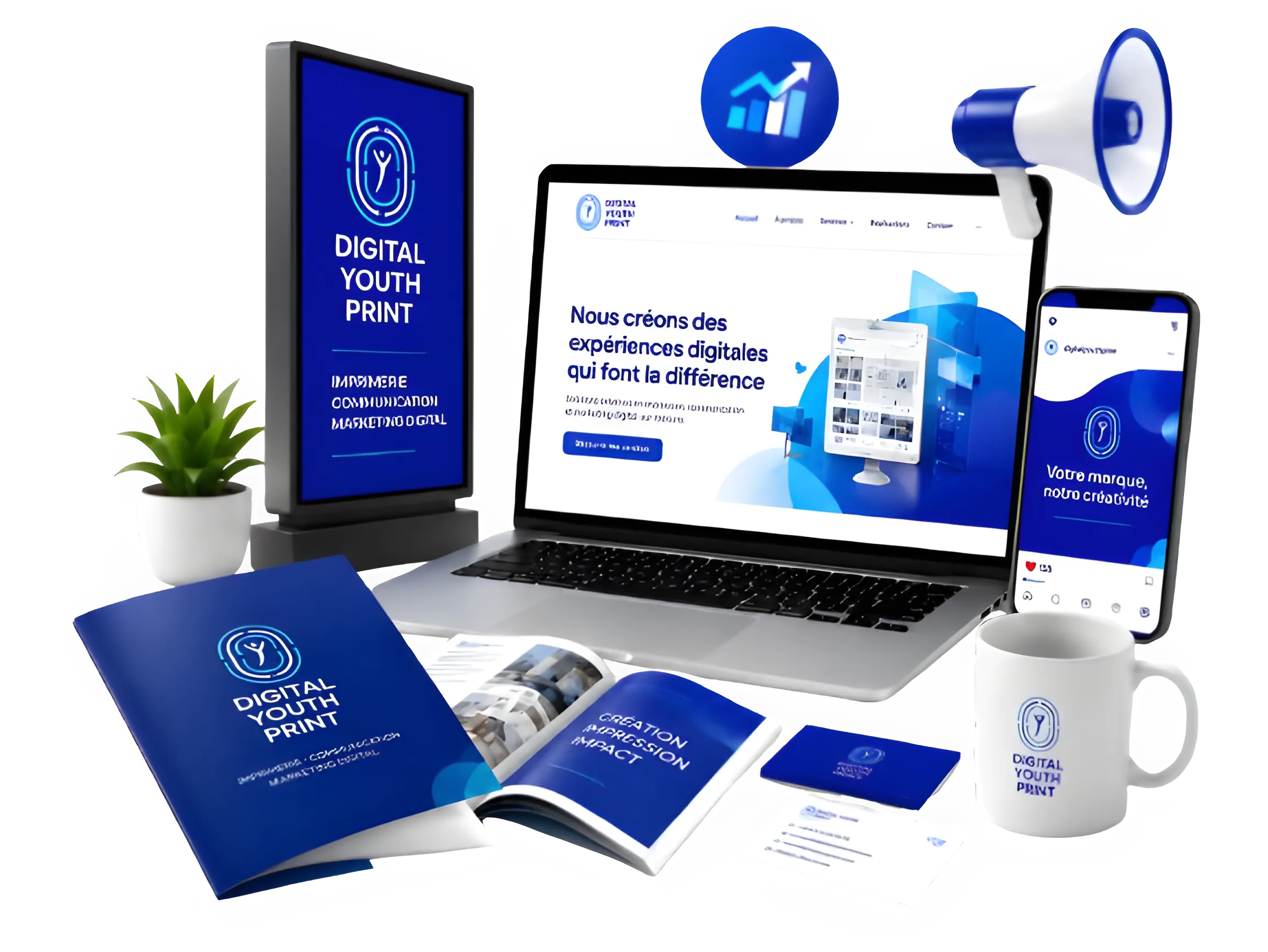 Digital Youth Print services: printing, web, digital marketing, and communication