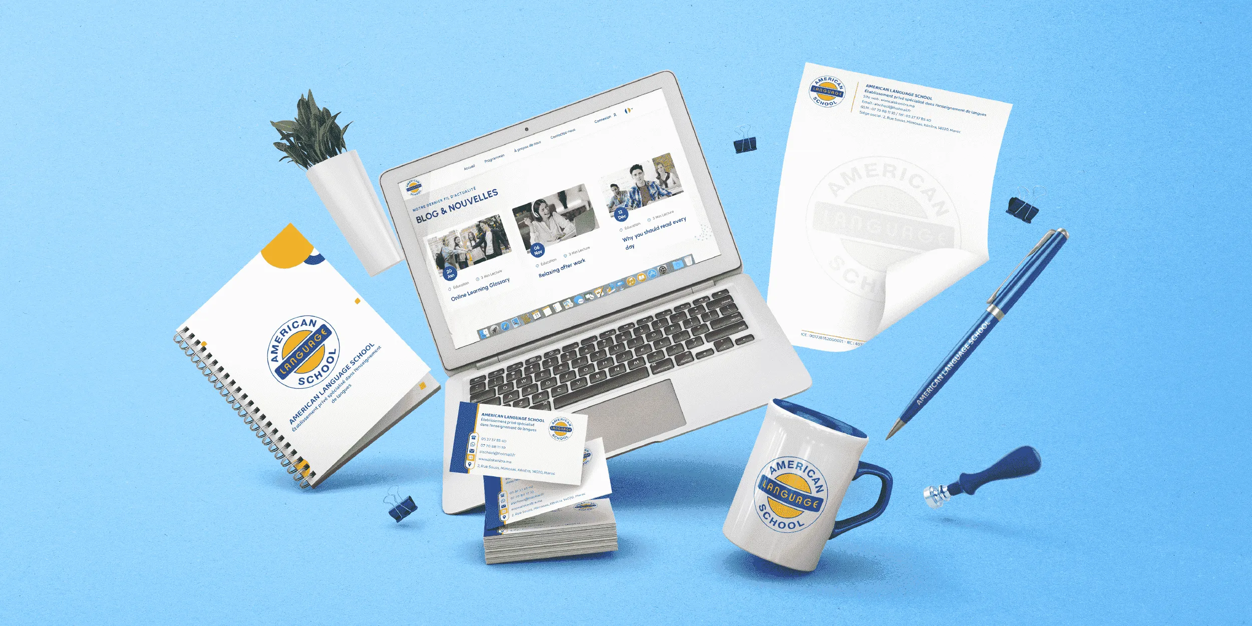 American Language School branding